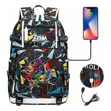 Legend Of Zelda Usb Youth Student Backpack For Leisure Travel Backpack
