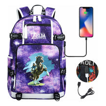 Legend Of Zelda Usb Earphones, Youth Backpacks, Men's And Women's Leisure Travel Backpacks