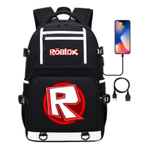 Roblox Game Printed Usb Youth Student Backpack For Men And Women's Leisure Travel Backpack