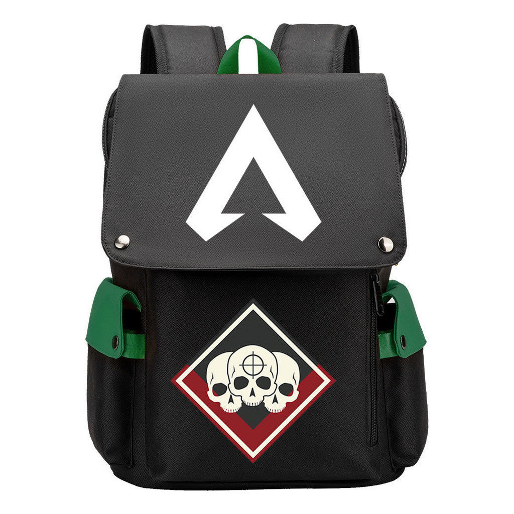 Apex Hero Print Usb Charging Head Youth School Bag Casual Backpack