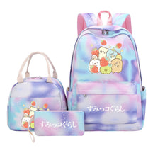 Corner Biology Student School Bag Lunch Bag Three Piece Set Backpack Set