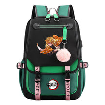 Cartoon Fashion Usb Student Backpack With Casual Woven Strap Flip Back Backpack