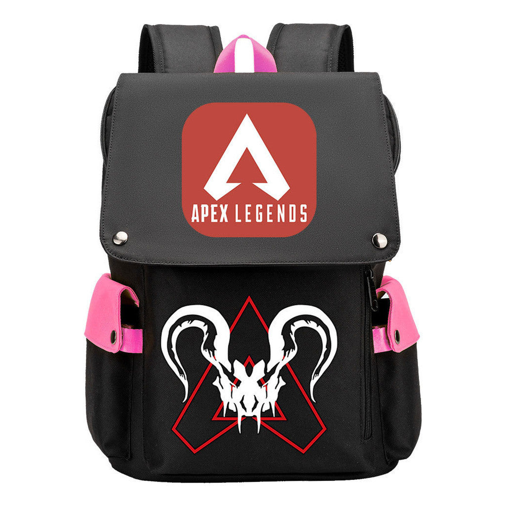 Apex Hero Print Usb Charging Cap Headpiece Student Backpack Leisure Backpack