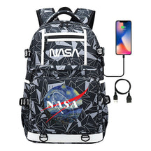 Fashionable Space Printed Usb Student Backpack Backpack Leisure Travel Backpack