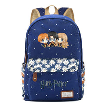 School Of Witchcraft And Wizardry Student Backpack With Floral Canvas Backpack