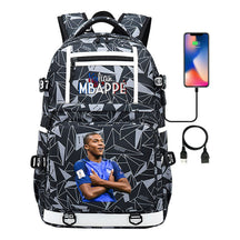 Football Star Mbappe Printed Usb Youth Student Backpack, Boy's And Girl's Backpack, Leisure Travel Backpack