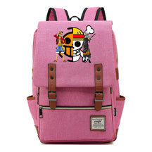 Anime Pirate King Luffy Printed Youth School Bag For Men And Women With Casual Belt Buckle Classic Backpack