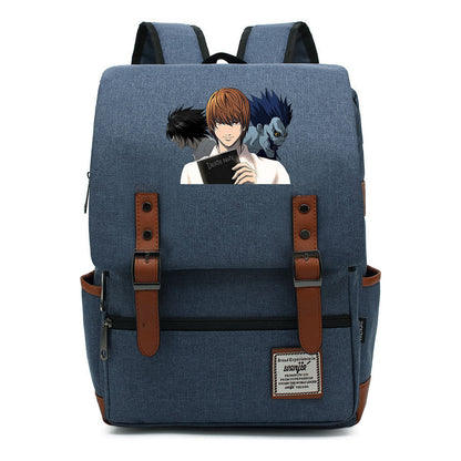 Manga Death Note Youth Student School Bag Men's And Women's Leisure Belt Buckle Backpack