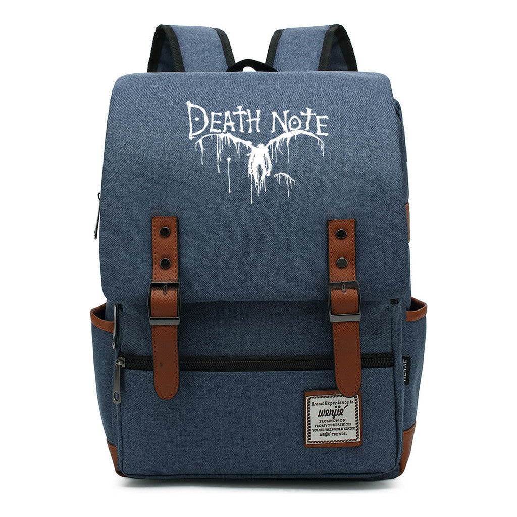 Manga Death Note Youth Student School Bag Men's And Women's Leisure Belt Buckle Backpack