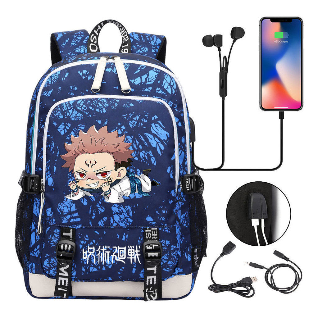 Youth Student Backpack Usb Men's And Women's Leisure Backpack