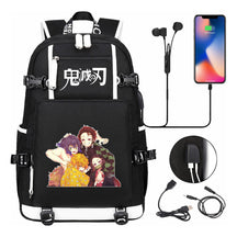 Cartoon Printed Usb Large Capacity Youth Student Backpack For Men And Women's Leisure Travel Backpack