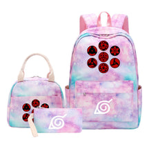 Naruto Student Girl Backpack Lunch Bag Three Piece Set Backpack Set