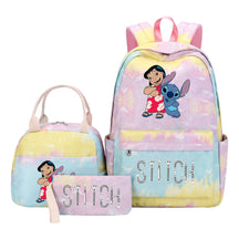 Interstellar Baby Stitch Student Girls School Bag Lunch Bag Three Piece Set Backpack Cover