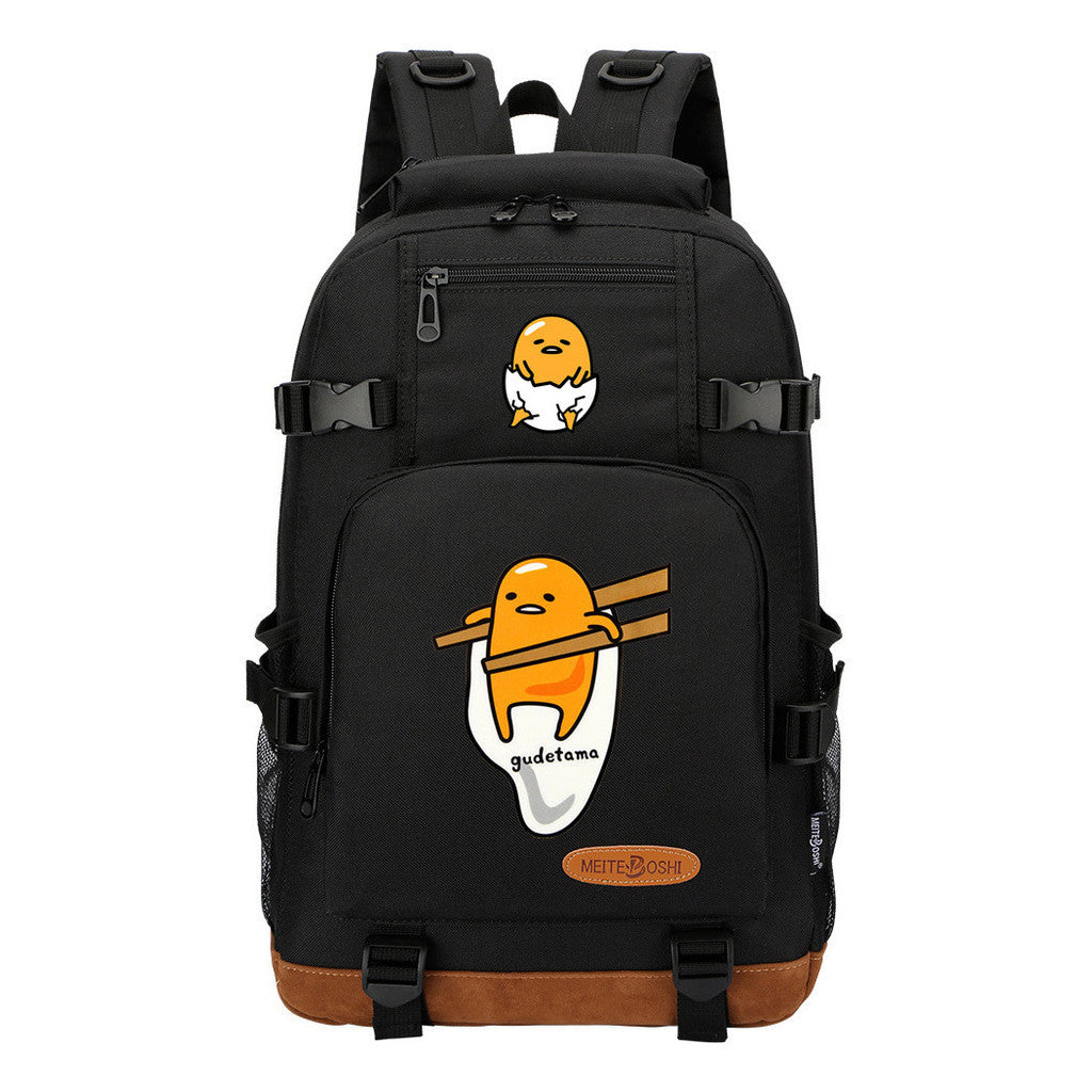 Lazy Egg Teenage Student Backpacks Boys And Girls Backpack