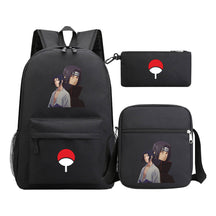 Anime Naruto Starry Sky Youth School Bag Three Piece Set For Men And Women Backpack Set