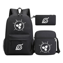 Anime Naruto Starry Sky Youth School Bag Three Piece Set For Men And Women Backpack Set