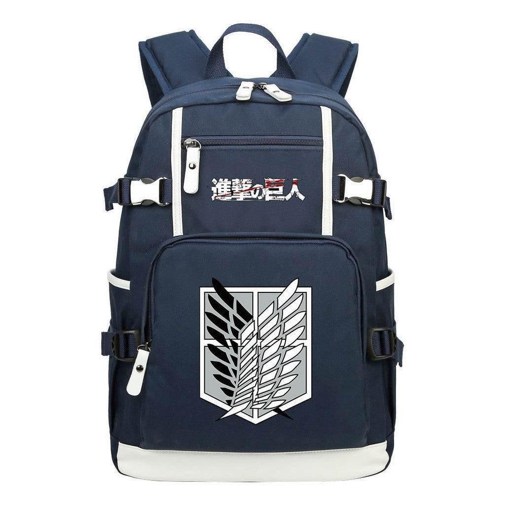 Giant Wings Of Cartoon And Anime Attack Student Backpacks, Men's And Women's Backpacks, Leisure Travel Backpacks
