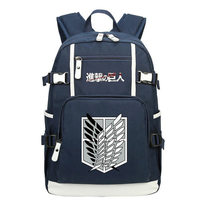 Giant Wings Of Cartoon And Anime Attack Student Backpacks, Men's And Women's Backpacks, Leisure Travel Backpacks