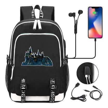 Magic School Youth Student Backpack Usb Men's And Women's Leisure Backpack