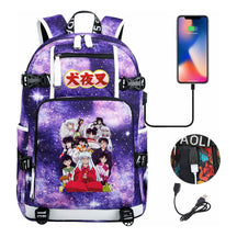 Anime Dog Yaksha Usb Earbuds Youth Student Backpack Travel Backpack
