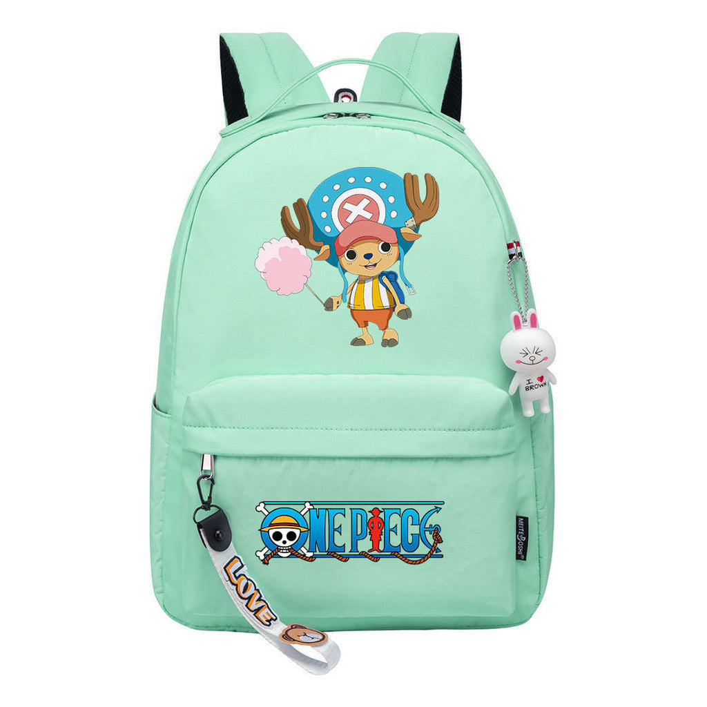 Cartoon Cartoon One Piece Luffy Schoolbag Leisure Bag Girls Backpack