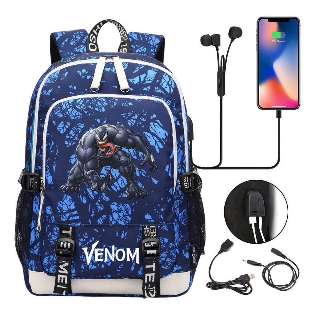 Youth Student Backpack Usb Men's And Women's Leisure Backpack
