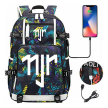 Football Star Neymar Printed Youth Student Backpack With Large Capacity
