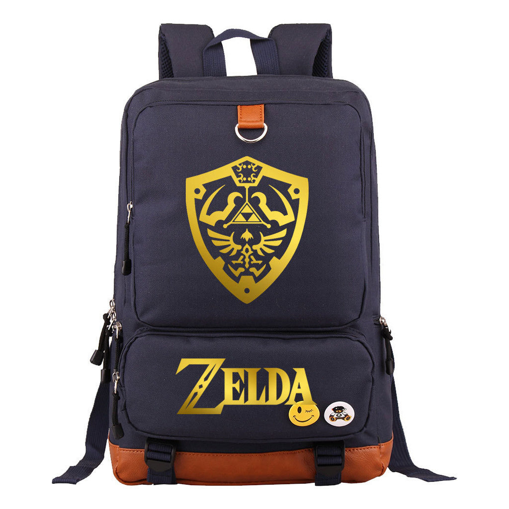 Golden Selda Kingdom Tear Print Youth Student School Bag Travel Bag Shoulder Travel Backpack