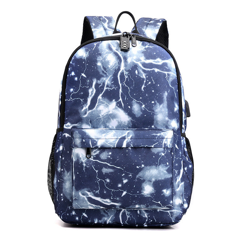 Usb Password Lock Youth Student Backpack Three Piece Set For Men And Women's Backpack Set