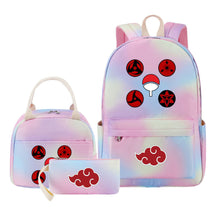 Naruto Teenage Girls School Bag Lunch Bag Three Piece Backpack Set