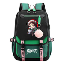 Cartoon Fashion Usb Student Backpack With Casual Woven Strap Flip Back Backpack