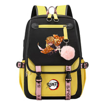 Cartoon Fashion Usb Student Backpack With Casual Woven Strap Flip Back Backpack