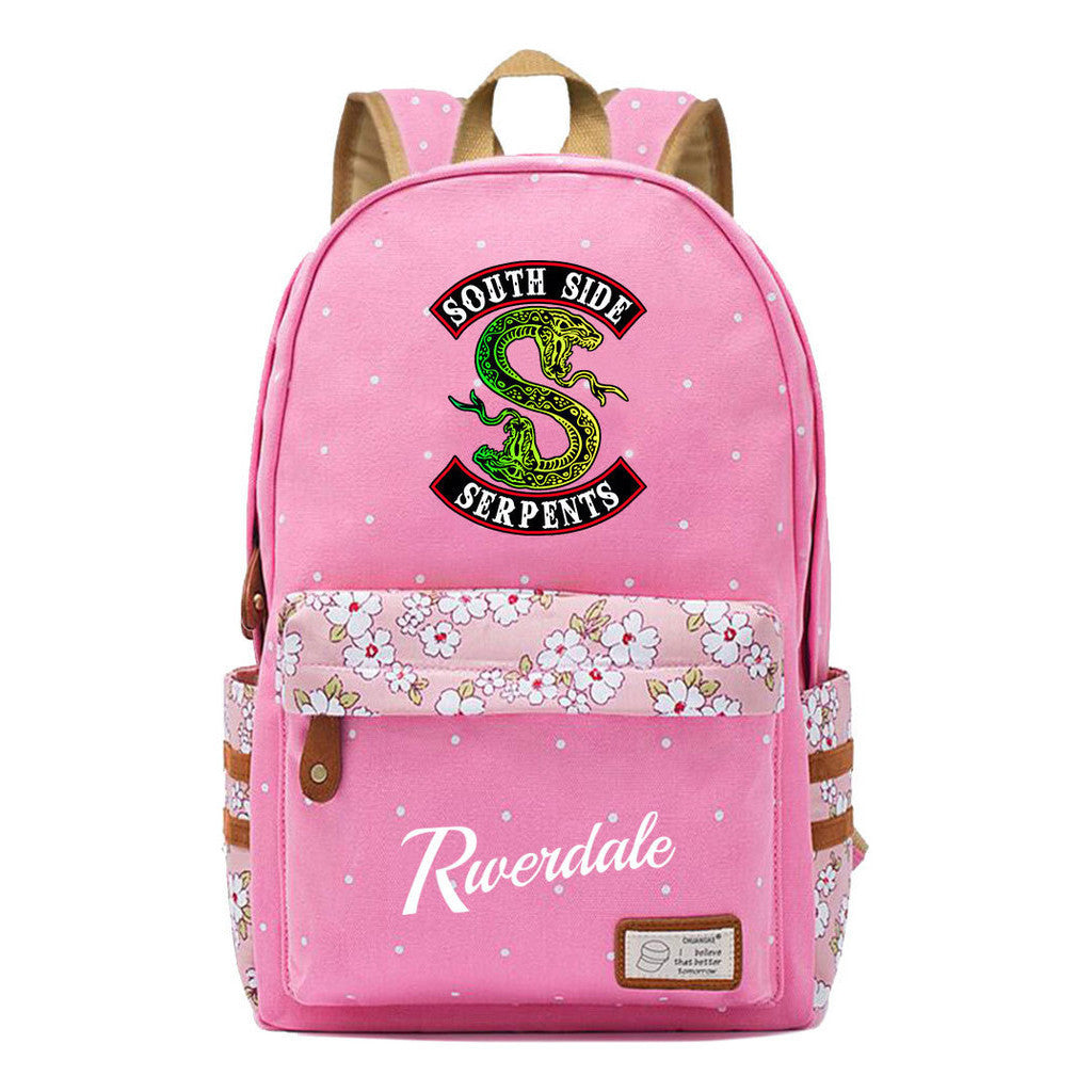 Valley Town Printed Youth School Bag Fashion Casual Backpack