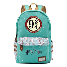 School Of Witchcraft And Wizardry Student Backpack With Floral Canvas Backpack