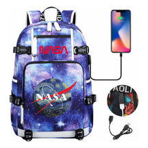Nasa Fashion Printed Student Backpack With Large Capacity Leisure Travel Backpack
