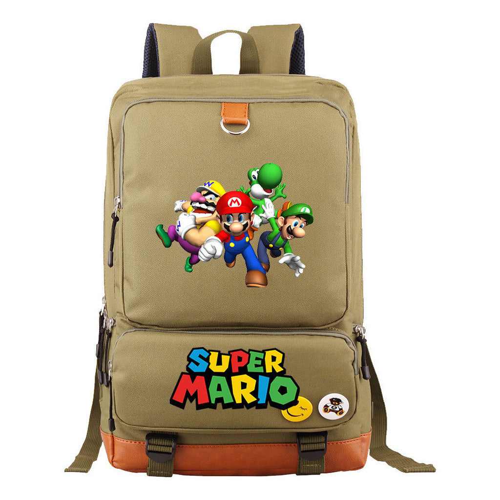 Super Mario Print Youth Student Backpack, Travel Bag, Men's And Women's Backpack