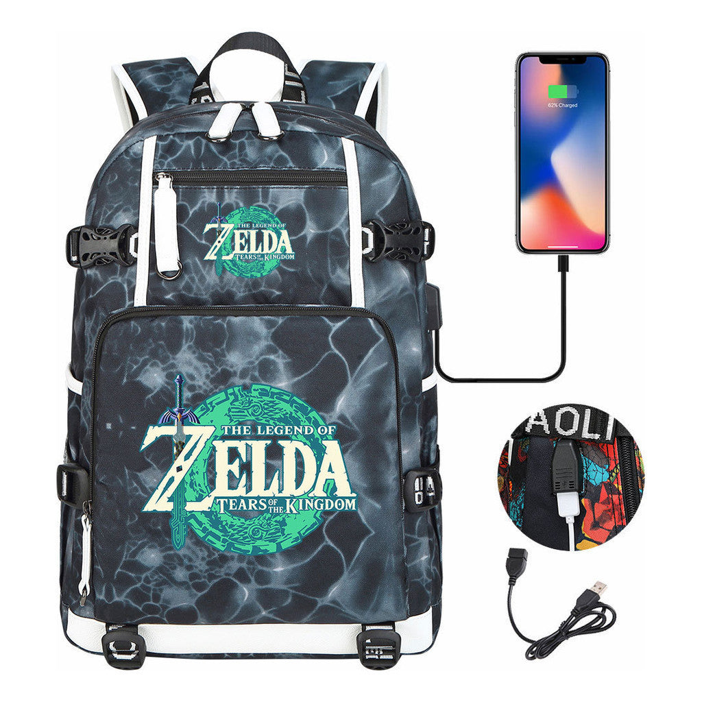 Printed Teenage Student Backpack For Men And Women's Leisure Travel Backpack