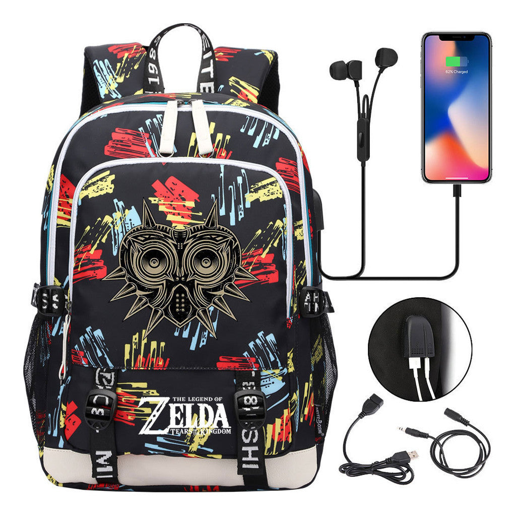 Usb Youth Student Backpack For Men And Women's Leisure Sports Backpack