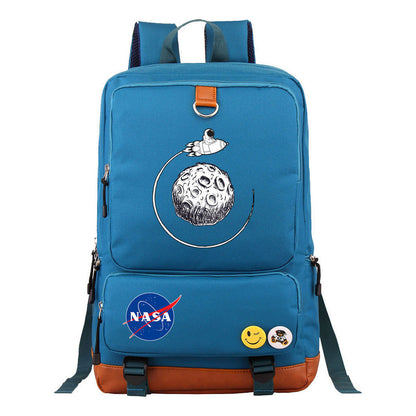 Nasa Fashion Printed Youth Student School Bag Travel Bag Men's And Women's Backpack Travel Backpack