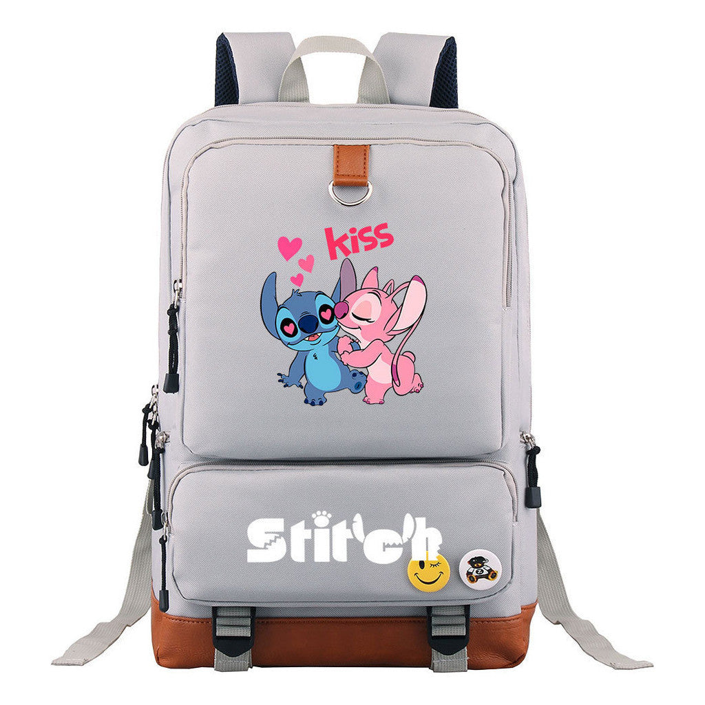 Anime Star Baby Stitch Printed Youth Student School Bag Travel Bag Backpack Travel Backpack