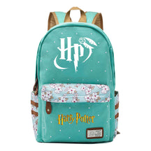 School Of Witchcraft And Wizardry Youth Student Backpack, Floral Canvas, Female Backpack