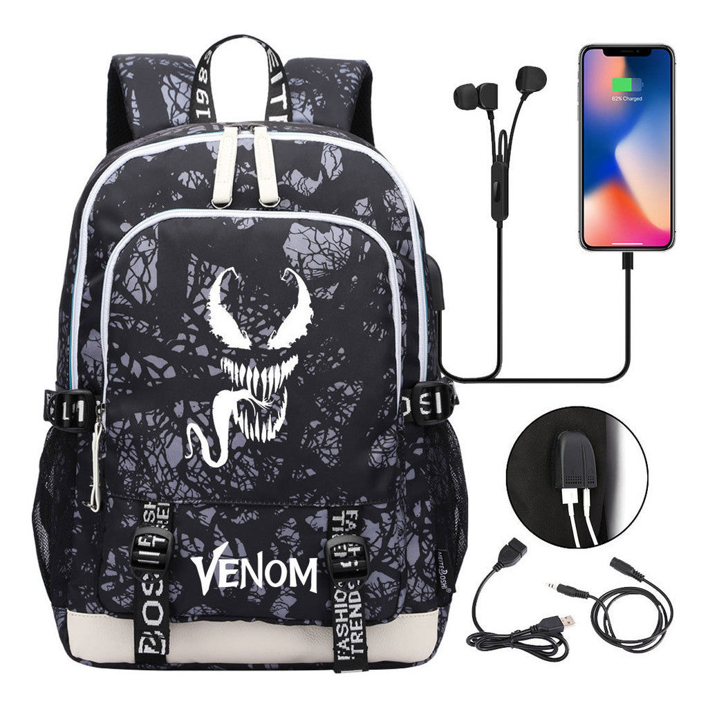 Youth Student Backpack Usb Men's And Women's Leisure Backpack