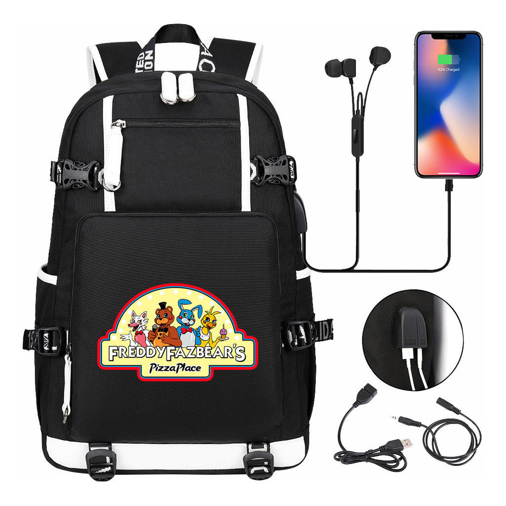 Toy Bear Game Usb Large Capacity Youth Student School Bag Leisure Travel Backpack