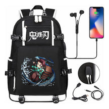 Cartoon Printed Usb Large Capacity Youth Student Backpack For Men And Women's Leisure Travel Backpack