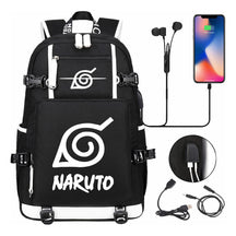 Naruto Usb Large Capacity Youth Student Backpack For Men And Women's Leisure Travel Backpack