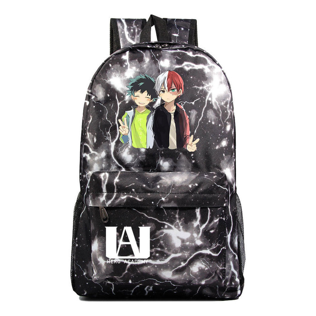 Anime My Heroes Academy Printed Youth Student Backpack Men's And Women's Leisure Backpack