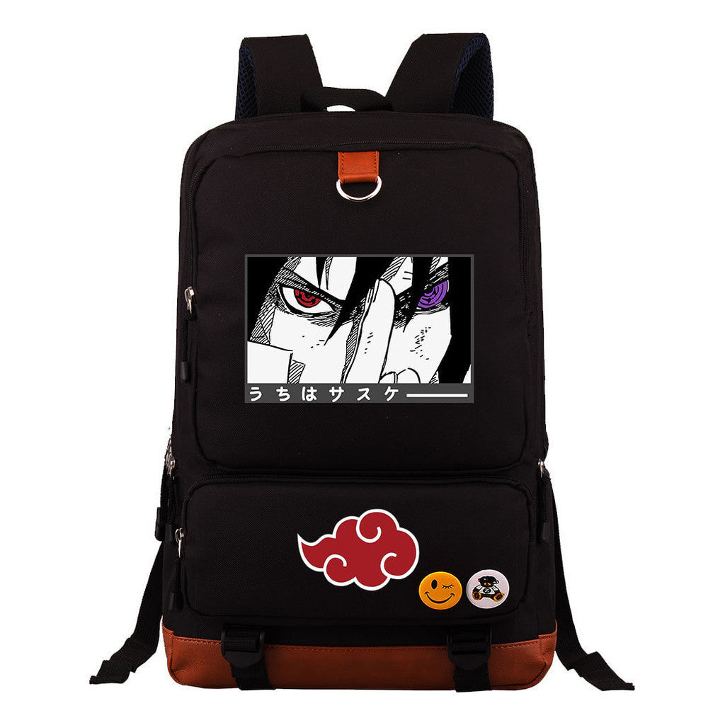 Cartoon Naruto Uchibo Youth Student School Bag Large Capacity Travel Bag Men's And Women's Backpack