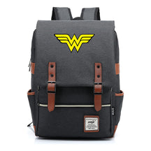 Anime Wonder Woman Printed Youth Student School Bag Men's And Women's Leisure Belt Buckle Backpack
