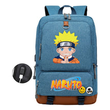 Naruto Print Usb Youth Backpack Leisure Travel Backpack