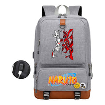 Naruto Print Usb Youth Student Backpack For Men And Women Leisure Travel Backpack